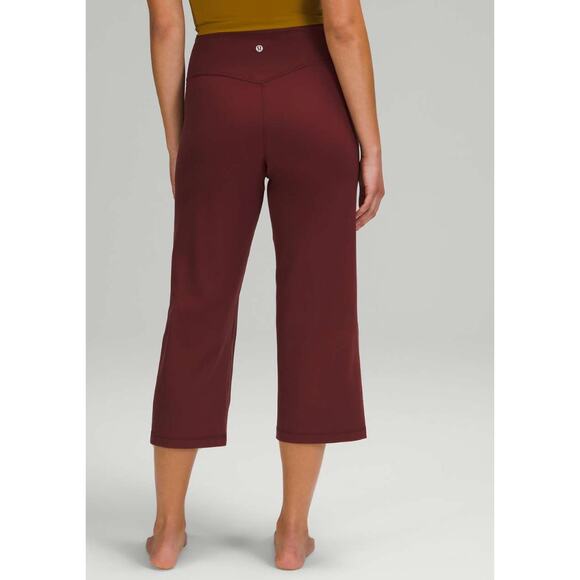 lululemon athletica Pants - Lululemon Align High-Rise Wide Leg Crop 23" maroon
